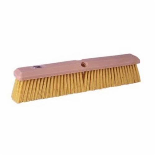 Perma-Sweep™ 42165 Push Broom, 18 in OAL, 3 in L Trim, Medium Sweep Face, Yellow Polypropylene Bristle