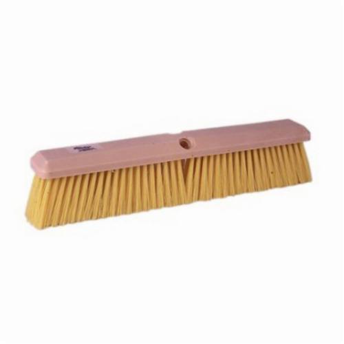 Perma-Sweep™ 42166 Push Broom, 24 in OAL, 3 in L Trim, Medium Sweep Face, Yellow Polypropylene Bristle