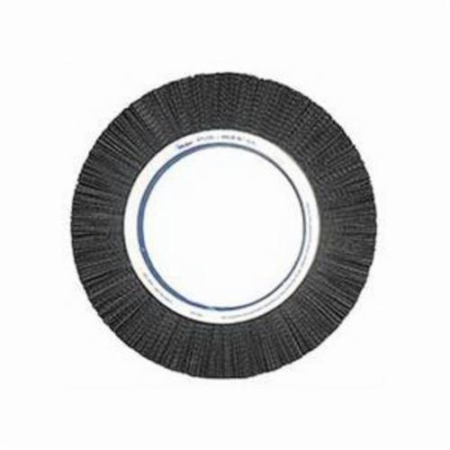 Nylox® Burr-Rx® 84926 Composite Wheel Brush, 14 in Dia Brush, 1 in W Face, 0.026 in Dia Crimped/Round Filament/Wire, 7-1/4 in Arbor Hole