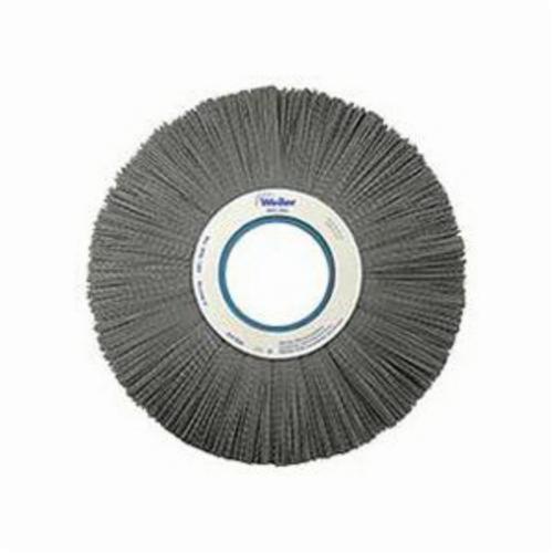 Nylox® 84730 Composite Wheel Brush, 12 in Dia Brush, 1 in W Face, 0.035 in Dia Crimped/Round Filament/Wire, 4-1/4 in Arbor Hole