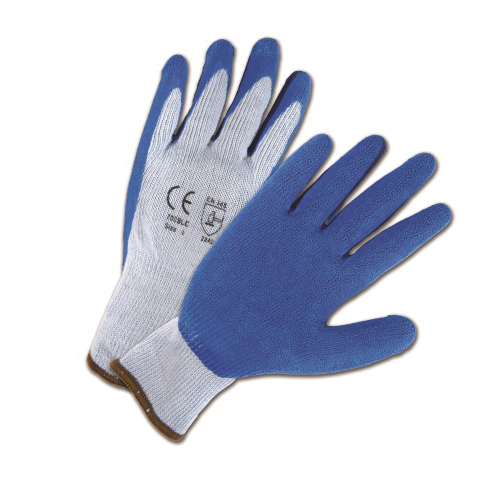 PIP® PosiGrip™ 700SLC Unisex General Purpose Gloves, Coated/Work, Latex Palm, 10 ga Polyester, Blue/Gray, Knit Wrist Cuff, Latex Coating, Resists: Abrasion, Seamless
