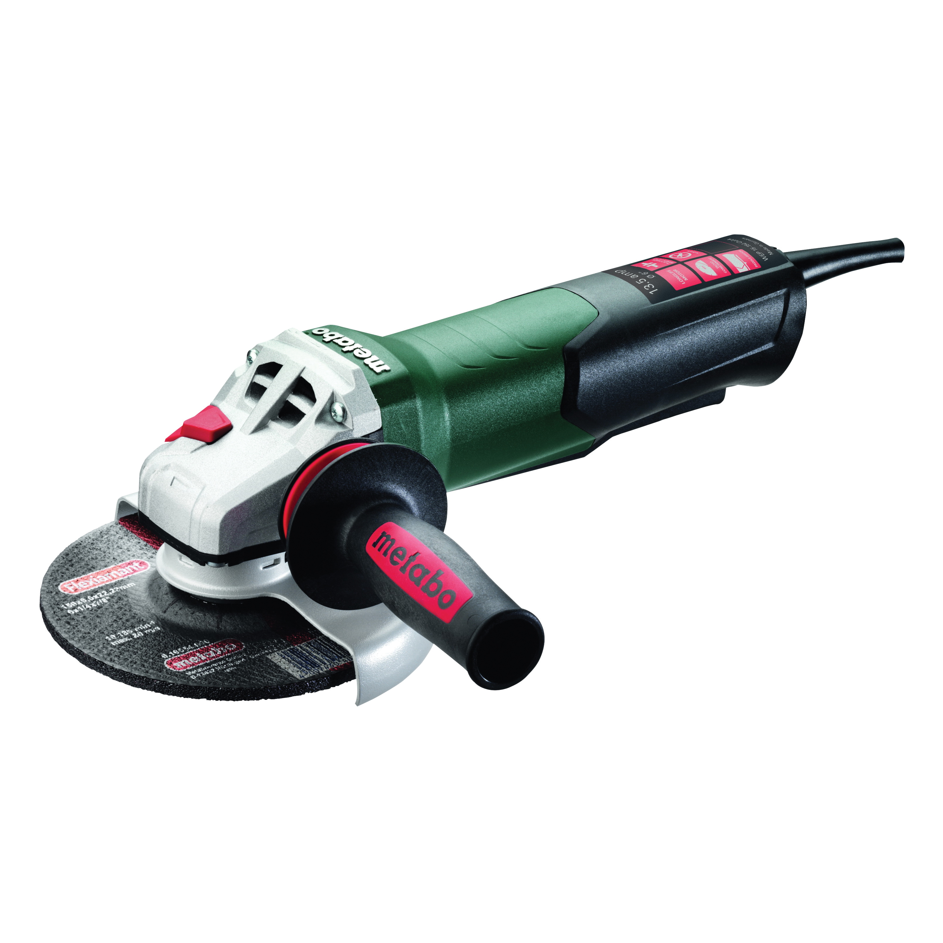 metabo® 600488420 Electric Angle Grinder, 6 in Dia Wheel, 5/8-11 UNC Arbor/Shank, 110 to 120 VAC