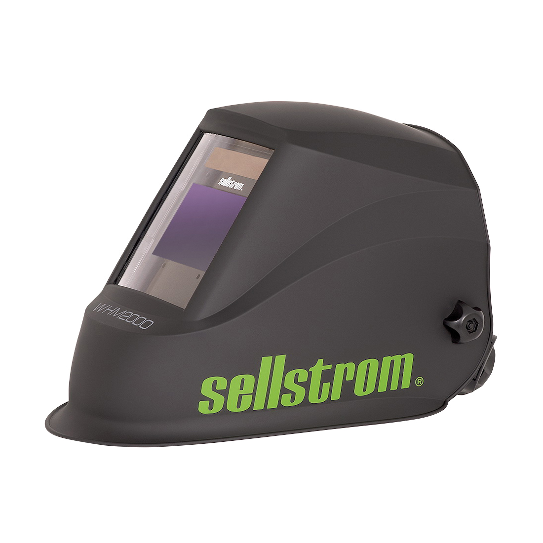 sellstrom® S26200 Advantage Plus Lightweight Welding Helmet With Large Variable ADF, 9 to 13 Lens Shade, Black/Green, 3.94 x 2.36 in Viewing Area, Nylon, Solar/Lithium, ANSI Z87.1, CAN/CSA Z94.3, CE Certified