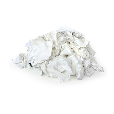 Carolina Textiles W114 White T-Shirt Rags, 25lbs
