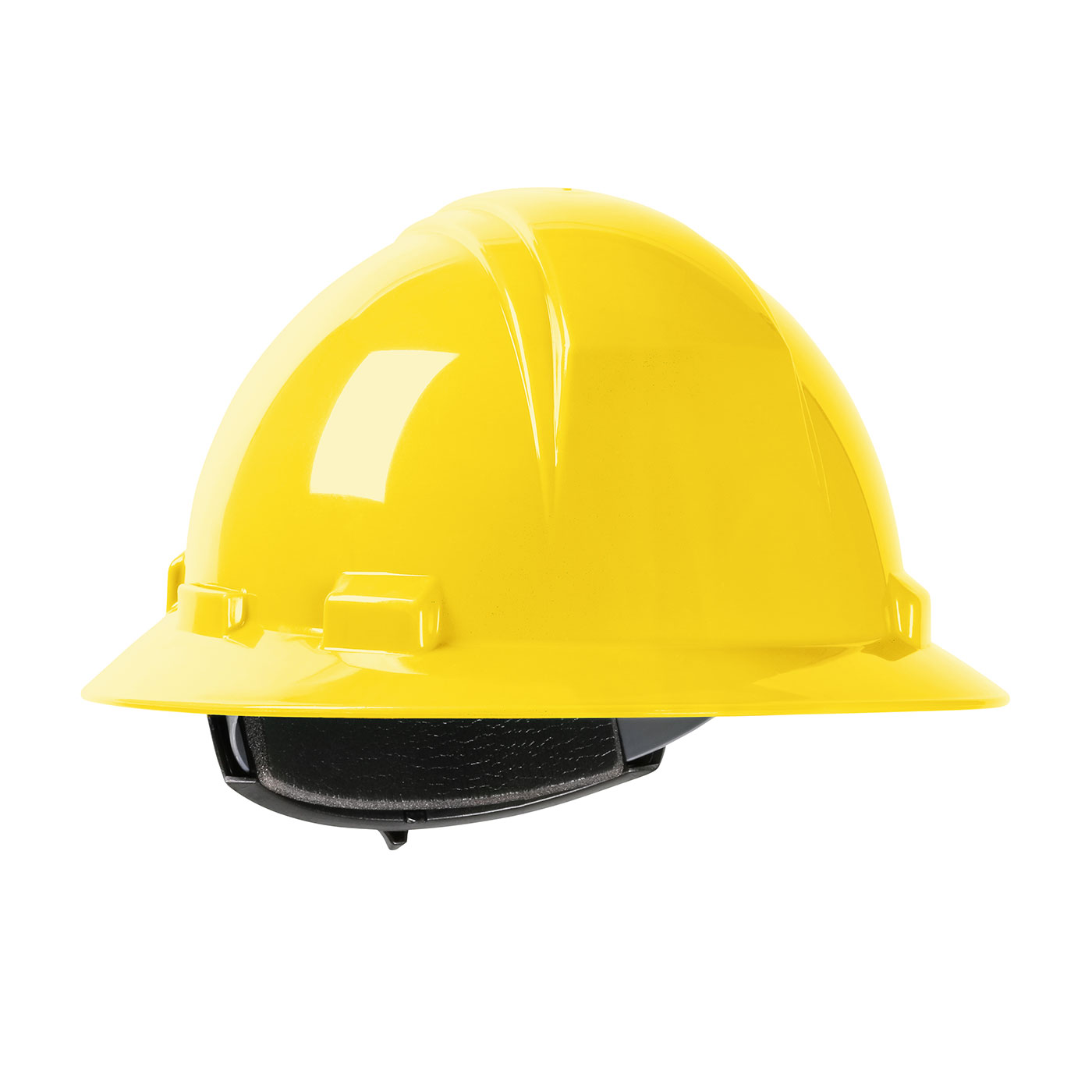 PIP® Dynamic Kilimanjaro™ 280-HP641R-02 Full Brim Hard Hat with HDPE Shell, 4 Point Textile Suspension and Wheel Ratchet Adjustment, Yellow