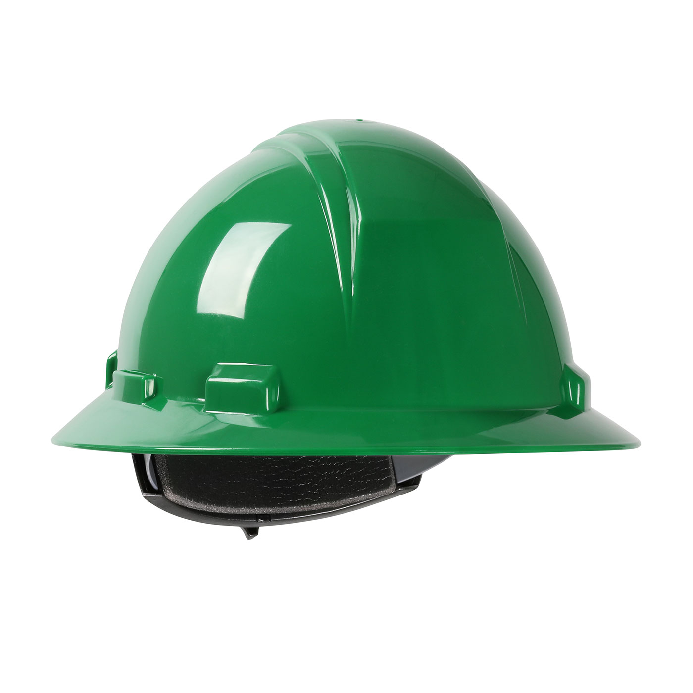 PIP® Dynamic Kilimanjaro™ 280-HP641R-04 Full Brim Hard Hat with HDPE Shell, 4 Point Textile Suspension and Wheel Ratchet Adjustment, Green