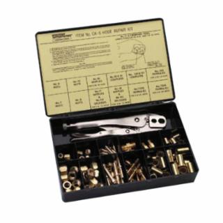 312-CK-1 Hose Repair Kit, A-Size/B-Size Fittings, 3/16 in and 1/4 in Hose ID, Hammer-Strike 2-Hole Jaw Crimp Tool