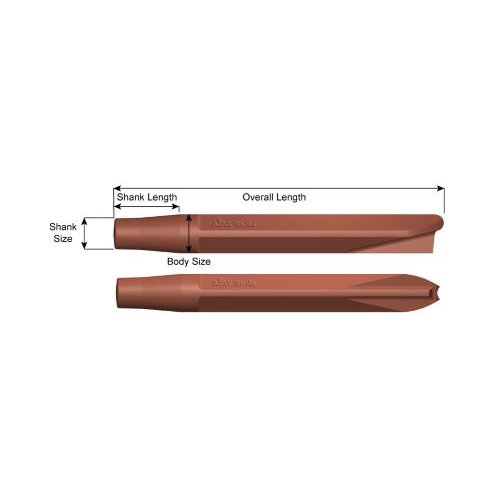 AJAX 295-Beryllium Copper Jumbo Shank Rivet Buster Nonsparking Ripper Chisel ,9-1/2 in