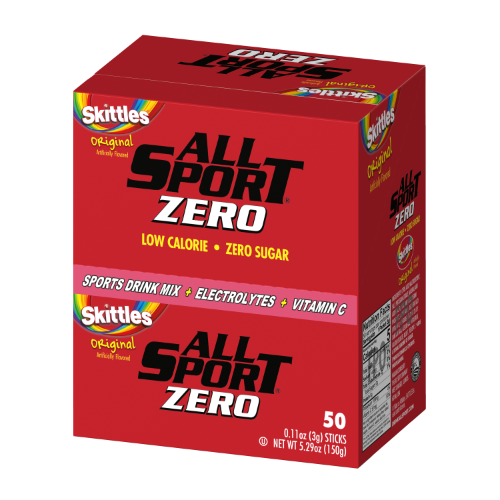 All Sport Zero Skittles Sticks 50 Sticks Per Box/ 10 Boxes Per Case