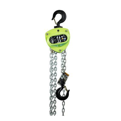 All Material Handling MA005-10-08V Manual Chain Hoist, 0.5 ton Load, 10 ft H Lifting, 13.6 in Min Between Hooks, 0.83 in Hook Opening