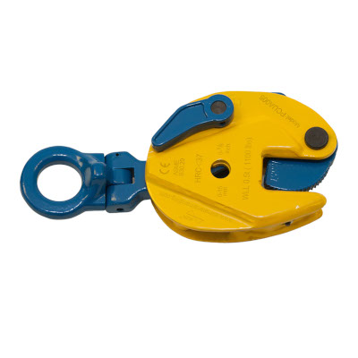 All Material Handling PCUA020 Universal Plate Lifting Clamp, 6.9 in x 14.5 in x 3 in, Steel, Yellow, Blue, 2 ton WLL