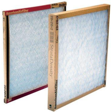 AAF® StrataDensity® 198-800-052 Disposable Panel Air Filter, 25 in H x 20 in W x 2 in D, 4 MERV, 150 deg F