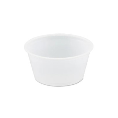 Polystyrene Portion Cups, 2oz Capacity, Translucent, 250/bag, 10 bags (2500 cups)/case