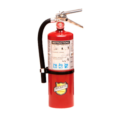 BUCKEYE FIRE EQUIPMENT 10914 Multi-Purpose Portable Stored Pressure Fire Extinguisher With Wall Hook, 5 lbs, Dry Chemical Extinguisher, Class: A/B/C, UL Rating: 3A:40B:C, Extinguishing Agent: Monoammonium Phosphate