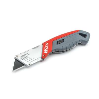 CRESCENT Wiss® WKF2 Utility Knife, 0.15 in W Tanto Serrated Blade, Steel Blade, 10 Blades Included, 6.87 in OAL