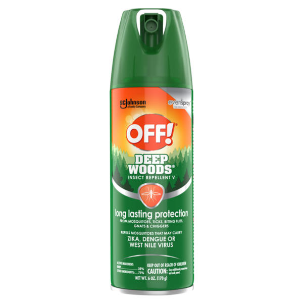 OFF!® Deep Woods® Insect Repellent V 333242 Aerosol Repellent, Long Lasting Insect Repellent, 6 oz Can, Aerosal Spray Form