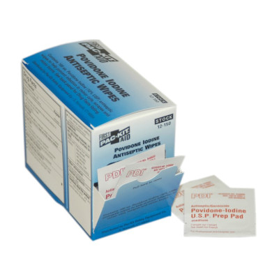 Pac-Kit® 12-150 PVP Iodine Wipes, 100/Box