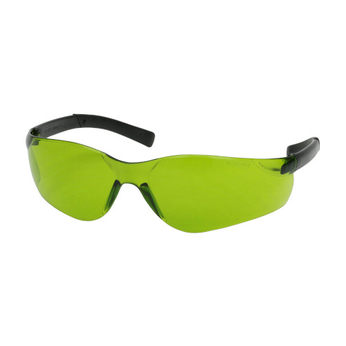 Bouton® Optical Zenon Z13™ 250-06-0014 1-Piece Safety Glasses, Anti-Scratch, Green Lens, Rimless Frame, Black, Polycarbonate/PVC Frame, Polycarbonate Lens, ANSI Z87.1+, CAN/CSA Z94.3