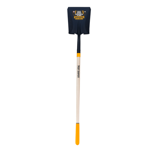 Ames® 2585700 Forged Square Point Shovel With Comfort Step And Cushion End Grip On Hardwood Handle