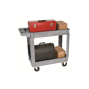 Wesco Industrial Products 270433 Deluxe Plastic Service Cart, 16in H x 30in W, 550lb Load Capacity