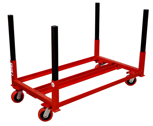 B&B Pipe & Industrial Tools 2012-6E Stake Cart, 6 Wheels, without Floor